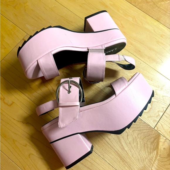 DOLLS KILL pink platform sandals - Picture 2 of 5